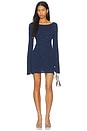 view 1 of 4 Maya Longsleeve Mini Dress in Navy Sequin