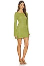 view 2 of 4 Maya Longsleeve Mini Dress in Olive Oil Sequin