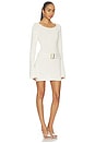 view 2 of 4 Maya Long Sleeve Mini Belted Dress in Star White Sequin