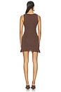 view 3 of 4 Natalia Mini Dress in Dark Chocolate Sequin