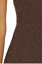 view 4 of 4 Natalia Mini Dress in Dark Chocolate Sequin