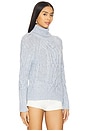 view 2 of 5 Elsa Paillette Cable Sweater in Ice Blue Sequin