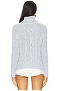 view 3 of 5 Elsa Paillette Cable Sweater in Ice Blue Sequin