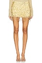 view 1 of 6 Yasmin Hand Beaded Mini Skirt in Gold