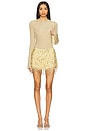 view 5 of 6 Yasmin Hand Beaded Mini Skirt in Gold