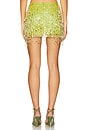 view 4 of 6 YASMIN 핸드 비즈 미니 스커트 in Chartreuse