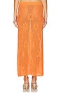view 4 of 6 Bruna Crochet Skirt in Tangerine