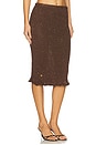 view 2 of 6 Michaela Midi Skirt in Dark Chocolate Sequin