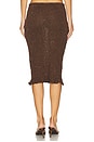 view 4 of 6 Michaela Midi Skirt in Dark Chocolate Sequin
