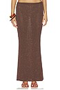 view 1 of 6 Carolina Skirt in Dark Chocolate Sequin