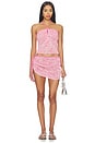 view 5 of 6 Olivia Mini Skirt in Hydrangea Pink Sequin