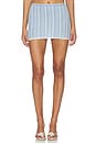 view 1 of 6 Cleo Mini Skirt in Sea Mist & Sailor Blue Stripe