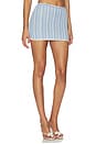 view 2 of 6 Cleo Mini Skirt in Sea Mist & Sailor Blue Stripe