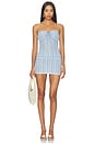view 5 of 6 Cleo Mini Skirt in Sea Mist & Sailor Blue Stripe