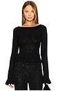 view 2 of 6 Michaela Top in Black Sequin