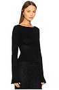 view 3 of 6 Michaela Top in Black Sequin