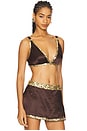 view 2 of 4 Celene Hand Beaded Bralette in Cocoa
