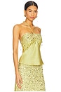 view 2 of 5 Yasmin Hand Beaded Halter Neck Top in Olive Oil