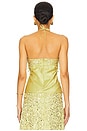 view 3 of 5 Yasmin Hand Beaded Halter Neck Top in Olive Oil