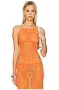 view 1 of 4 Bruna Crochet Top in Tangerine