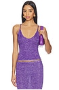 view 1 of 5 Carolina Camisole in Violet Sequin