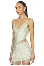 view 2 of 5 Marcia Asymmetric Beaded Top in Seafoam