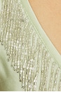 view 5 of 5 Marcia Asymmetric Beaded Top in Seafoam