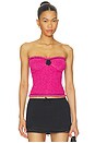 view 1 of 5 Colette Corset in Geranium Sequin