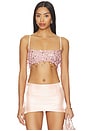 view 1 of 5 TOP RECORTADO YASMIN in Blush Pink