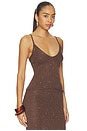 view 2 of 5 Carolina Camisole in Dark Chocolate Sequin