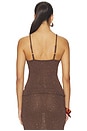 view 3 of 5 Carolina Camisole in Dark Chocolate Sequin