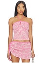view 1 of 5 Olivia Halter Top in Hydrangea Pink Sequin