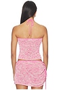 view 3 of 5 Olivia Halter Top in Hydrangea Pink Sequin