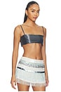 view 2 of 5 Iris Hand Beaded Bralette in Sailor Blue