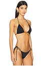 view 2 of 5 TOP DE BIKINI CON DETALLE DE METAL JULIANA in Black