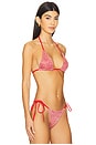 view 2 of 5 HAUT DE MAILLOT DE BAIN TRIANGLE LIO in Raspberry Sequin