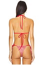 view 3 of 5 HAUT DE MAILLOT DE BAIN TRIANGLE LIO in Raspberry Sequin