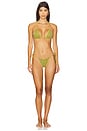 view 4 of 5 Lio Bikini Bottom in Olive Oil Sequin