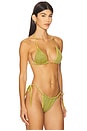 view 2 of 5 HAUT DE MAILLOT DE BAIN LIO in Olive Oil Sequin