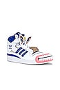 view 1 of 7 CALZADO FORUM HI in White & Bold Blue
