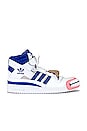 view 2 of 7 CALZADO FORUM HI in White & Bold Blue
