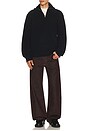 view 4 of 4 Daniel Zip Sweater in Dark Navy