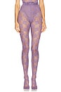view 1 of 4 Lace Stocking in Grape