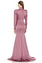 view 3 of 3 Long Sleeve V Neck Gown in Mauve