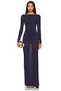 view 1 of 3 Gathered Jersey Maxi Dress in Navy
