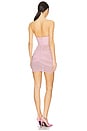 view 3 of 3 Ruched Power Mesh Mini Dress in Ice Pink