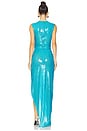 view 3 of 4 Sleeveless Sequined Gown in Blue