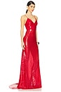 view 2 of 4 Sequined Bikini Gown in Red