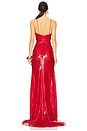 view 3 of 4 Sequined Bikini Gown in Red