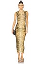 view 1 of 3 Sleeveless Power Mesh Midi Dress in Cheetah